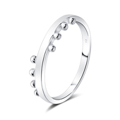 Cute Minimalist Designed Silver Ring NSR-4136